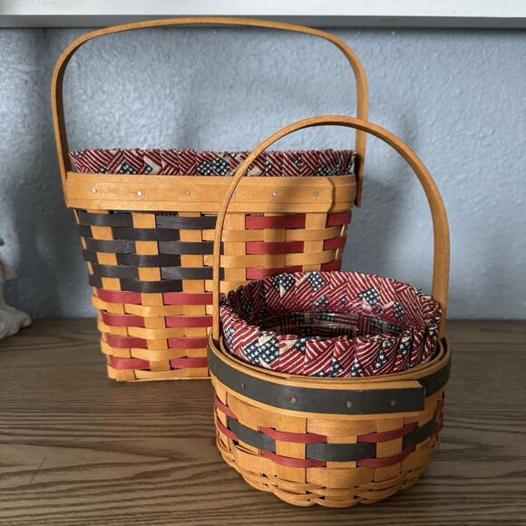 Longaberger 1998 Americana 25th Anniversary Basket & 1997 Inaugural Basket - Picture 6 of 8